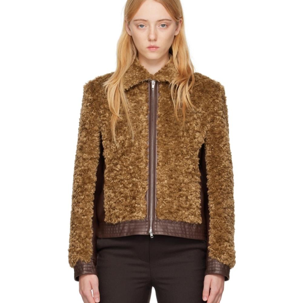 The ipen product faux shearling leather jacket